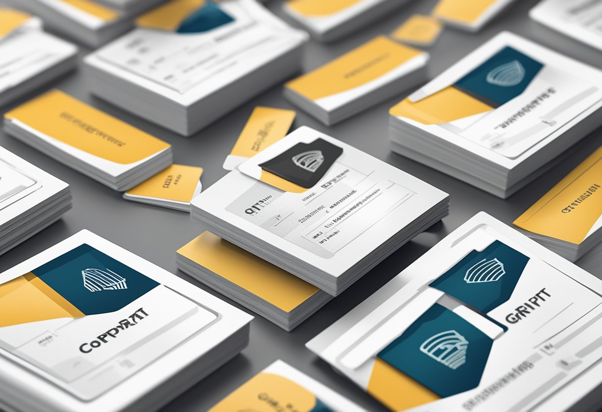 A stack of FAQ cards with "Corporate Gift" prominently displayed