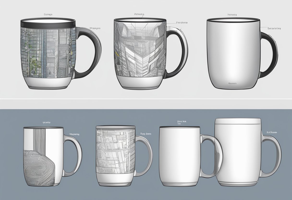 A mug being customized with anti-fall features for corporate gifts