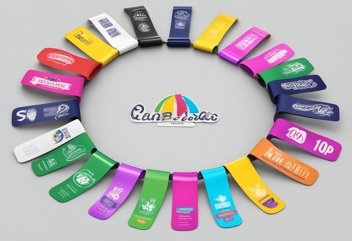 Customers ordering custom wristbands online, selecting colors, and adding personalized text and designs