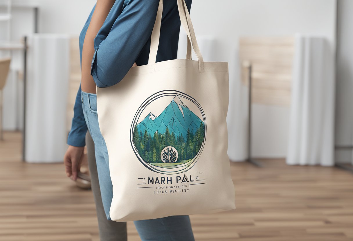 A customised tote bag made from sustainable materials, with a focus on quality and durability