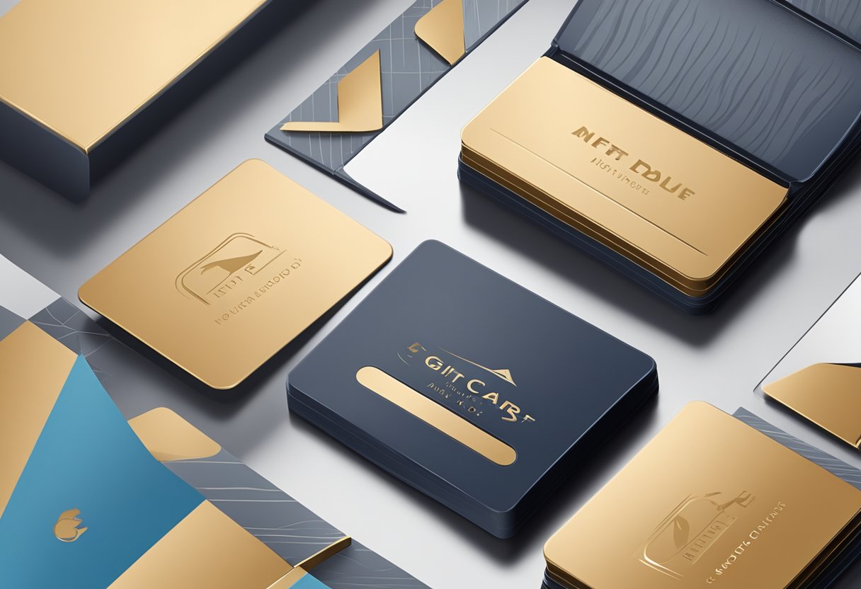 A sleek, modern gift card holder is being printed with a company logo and elegant design elements