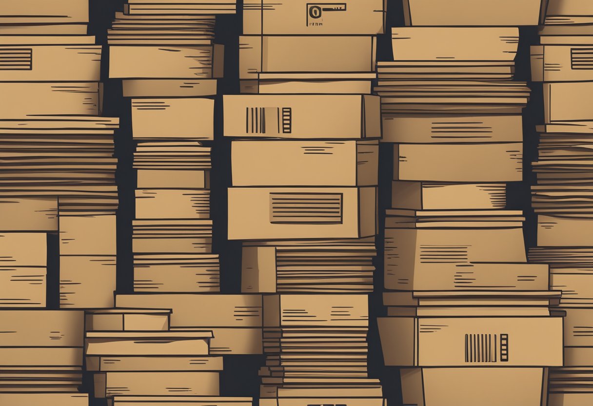A stack of paper bag materials, including kraft paper, cardboard, and glossy paper, arranged neatly on a table. Quality is evident through smooth surfaces and sturdy construction