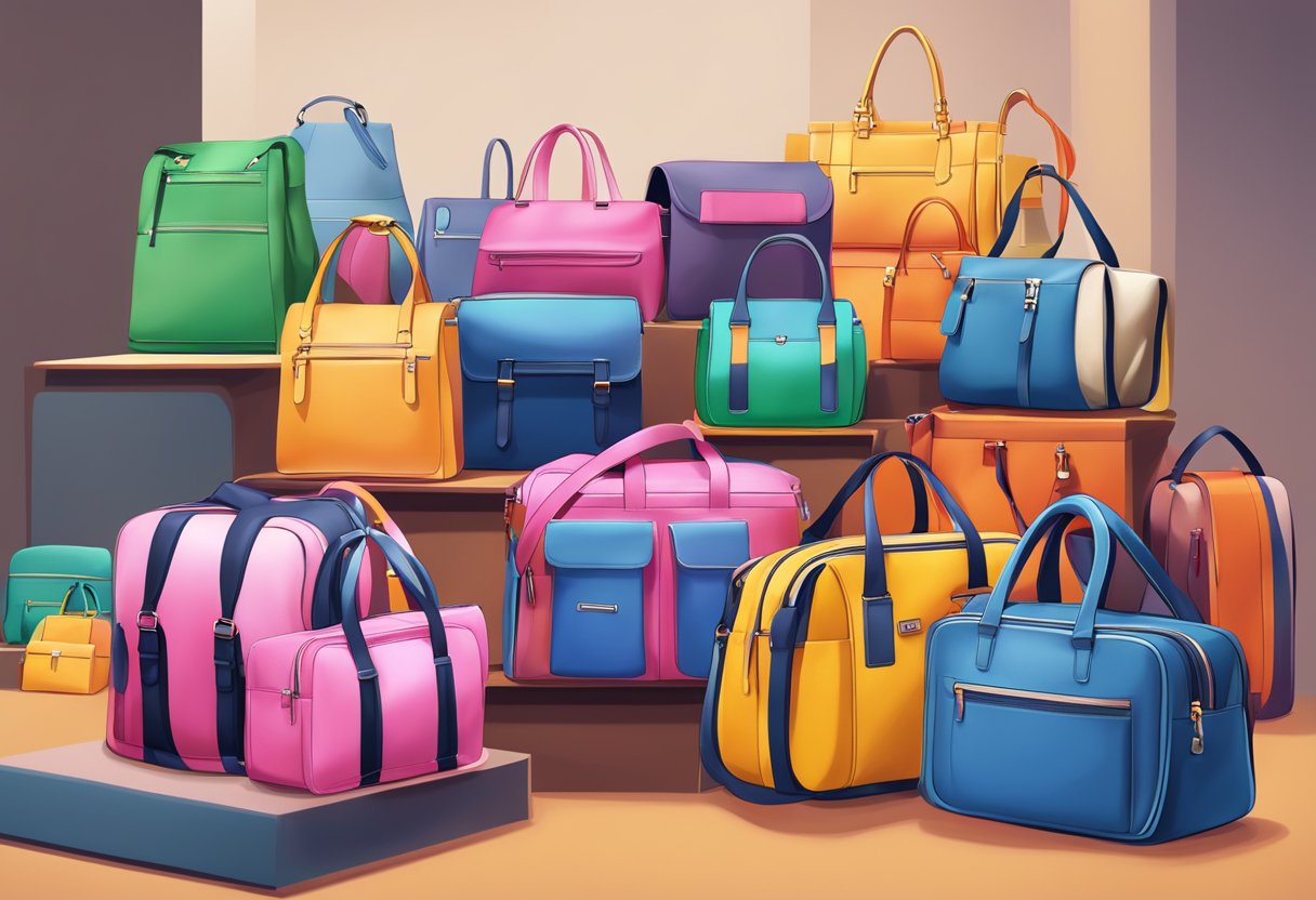 Customised bags displayed with various customization options, such as color, size, and material