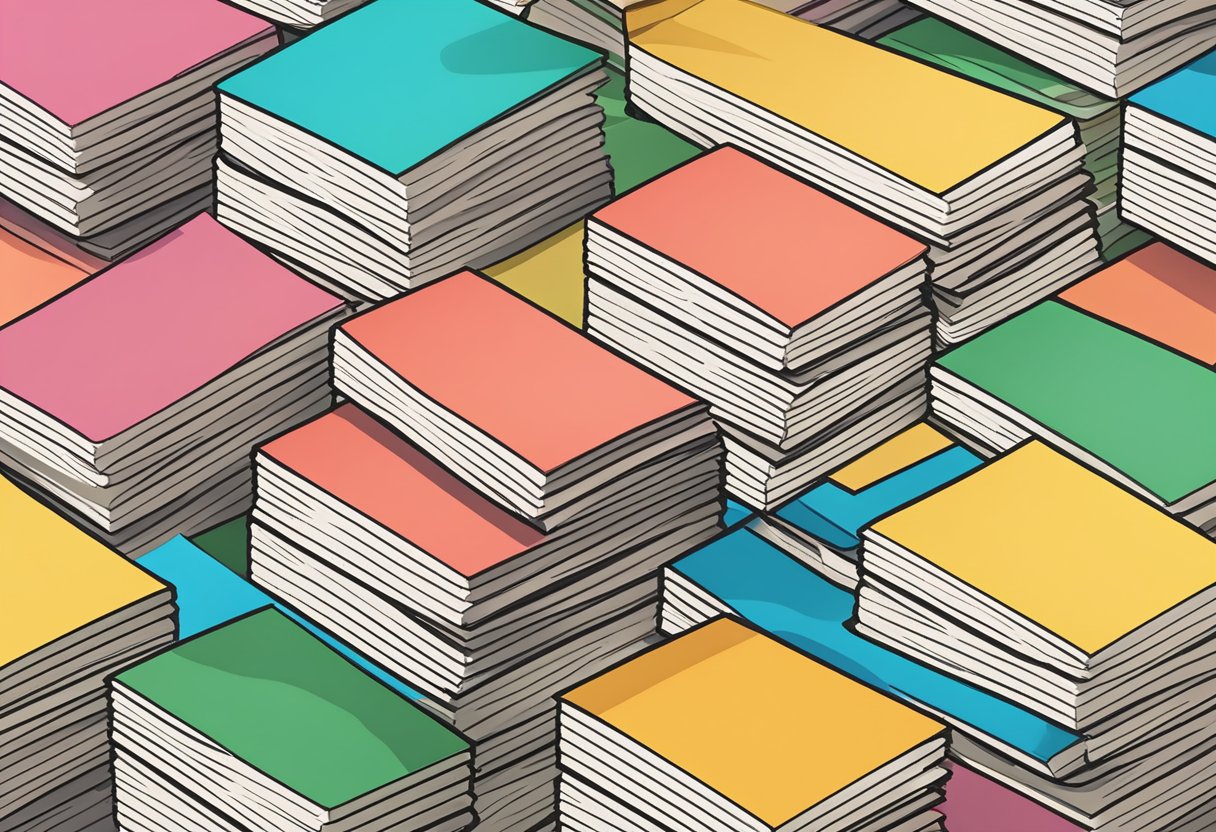 A stack of custom notepads with "Frequently Asked Questions" printed on the top sheet