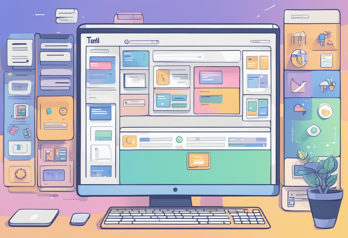 A computer screen displaying the Tumblr dashboard with various customization options and tools for enhancing functionality