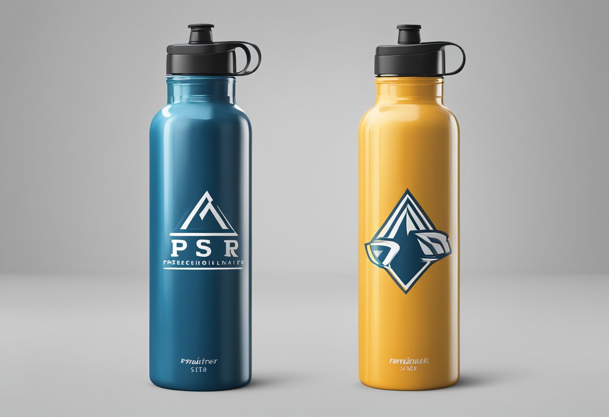 A sleek, personalized sports bottle with a logo, durable lid, and grip texture