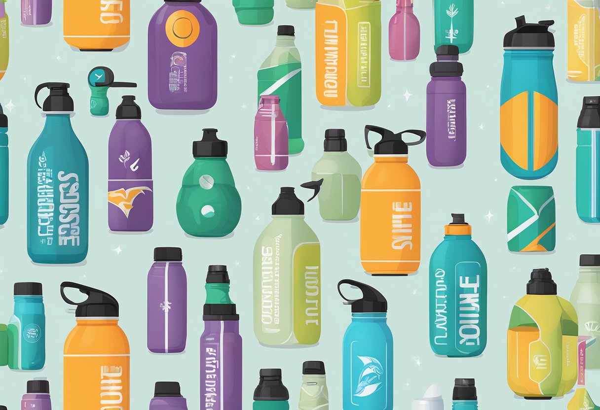 A customer selects a sports bottle design, adds personalized text, and completes the purchase online