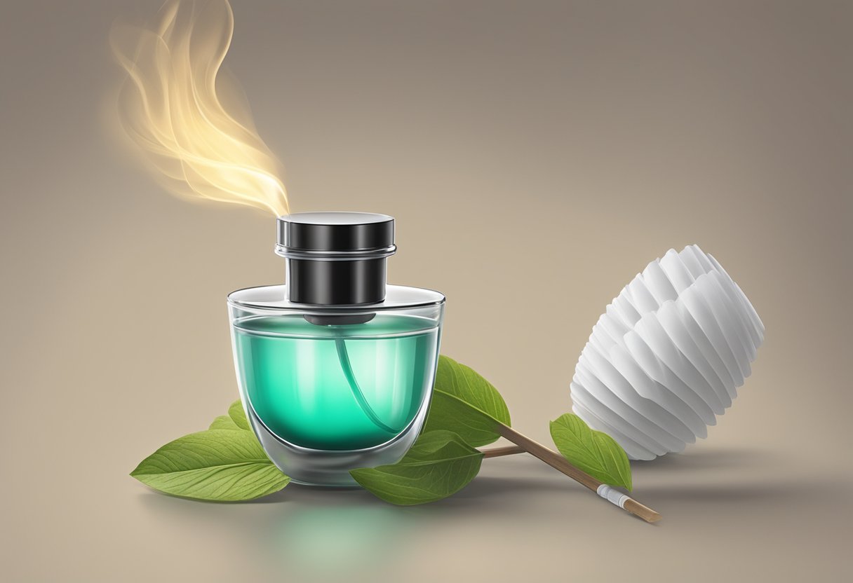 A diffuser wick inserted into a corporate gift, emitting a pleasant aroma