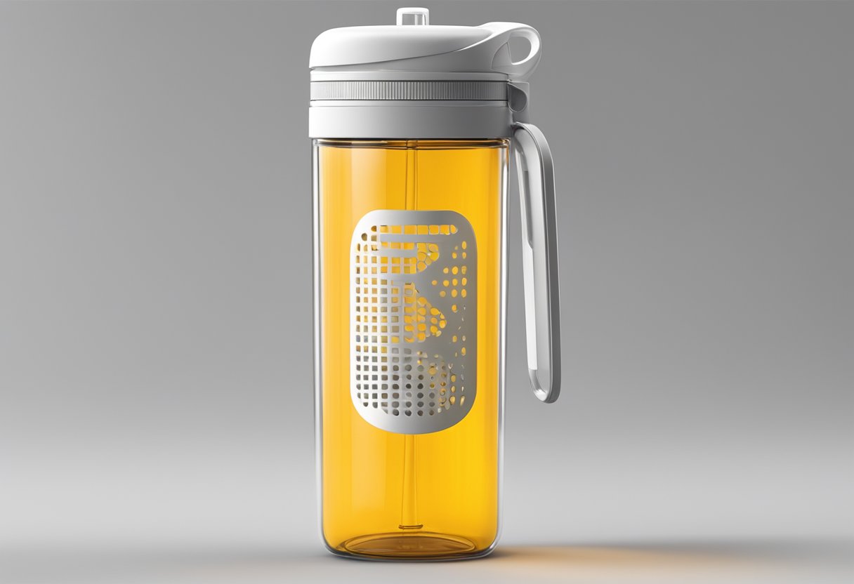 A 500ml PC bottle with a built-in strainer, perfect for corporate gifts. Clear, durable, and convenient for on-the-go use