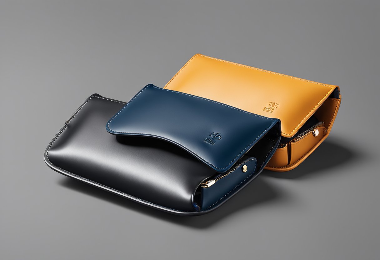 A sleek leather pouch with premium branding for corporate gifts