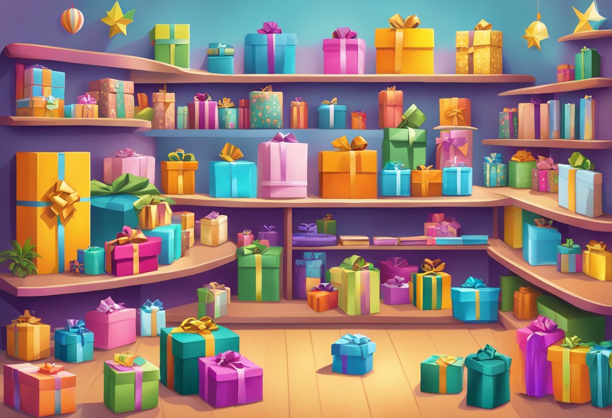 A colorful array of gifts and services displayed in a vibrant and inviting setting at Gift Paradize