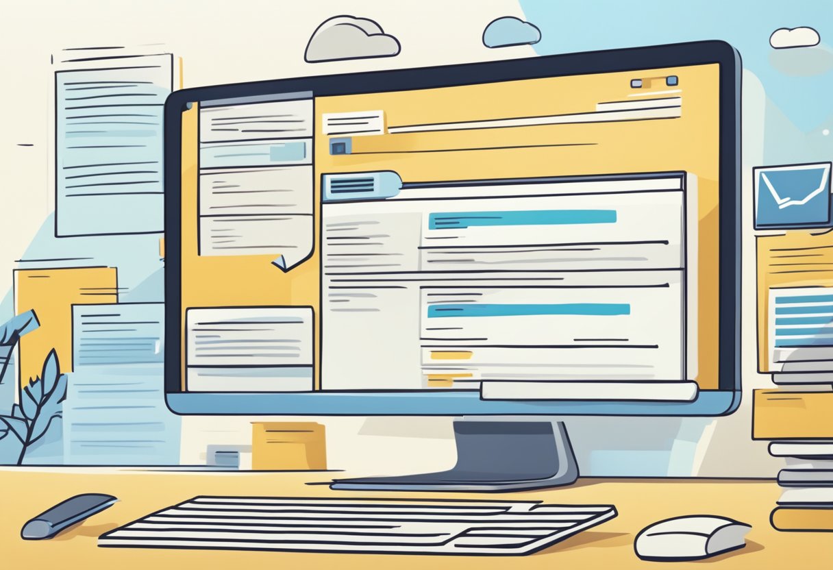 A computer screen displaying a webpage titled "Frequently Asked Questions" with a list of questions and answers