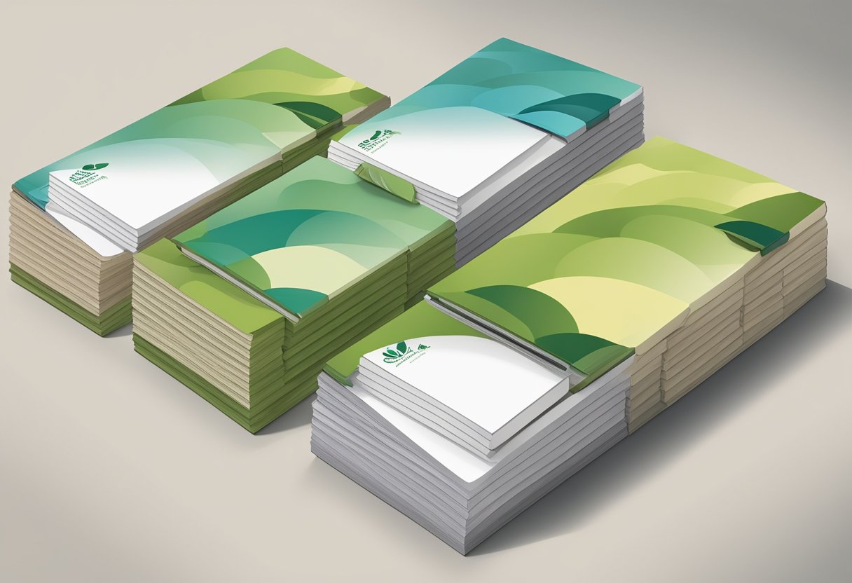 A stack of eco-friendly notepads with sustainable and quality features