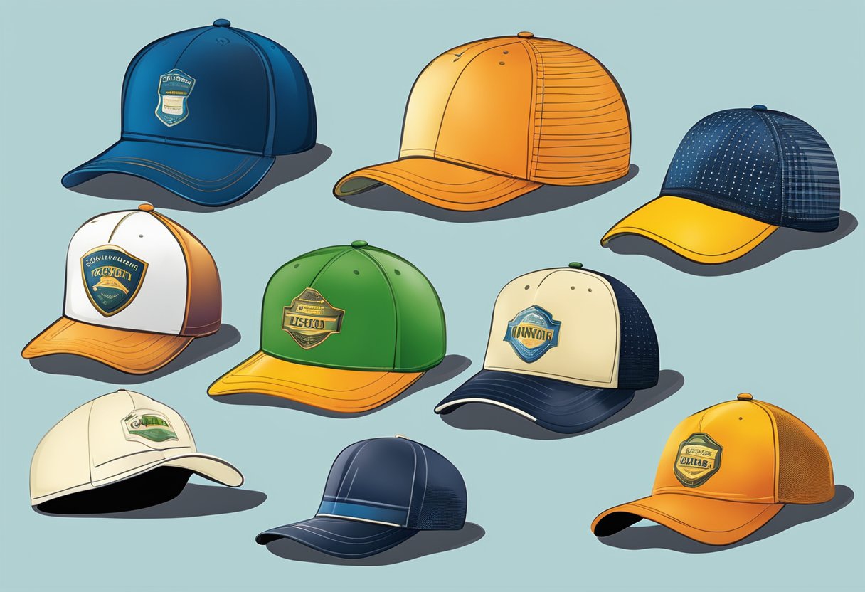 A colorful array of product options, from hats to mugs, with customizable designs and colors