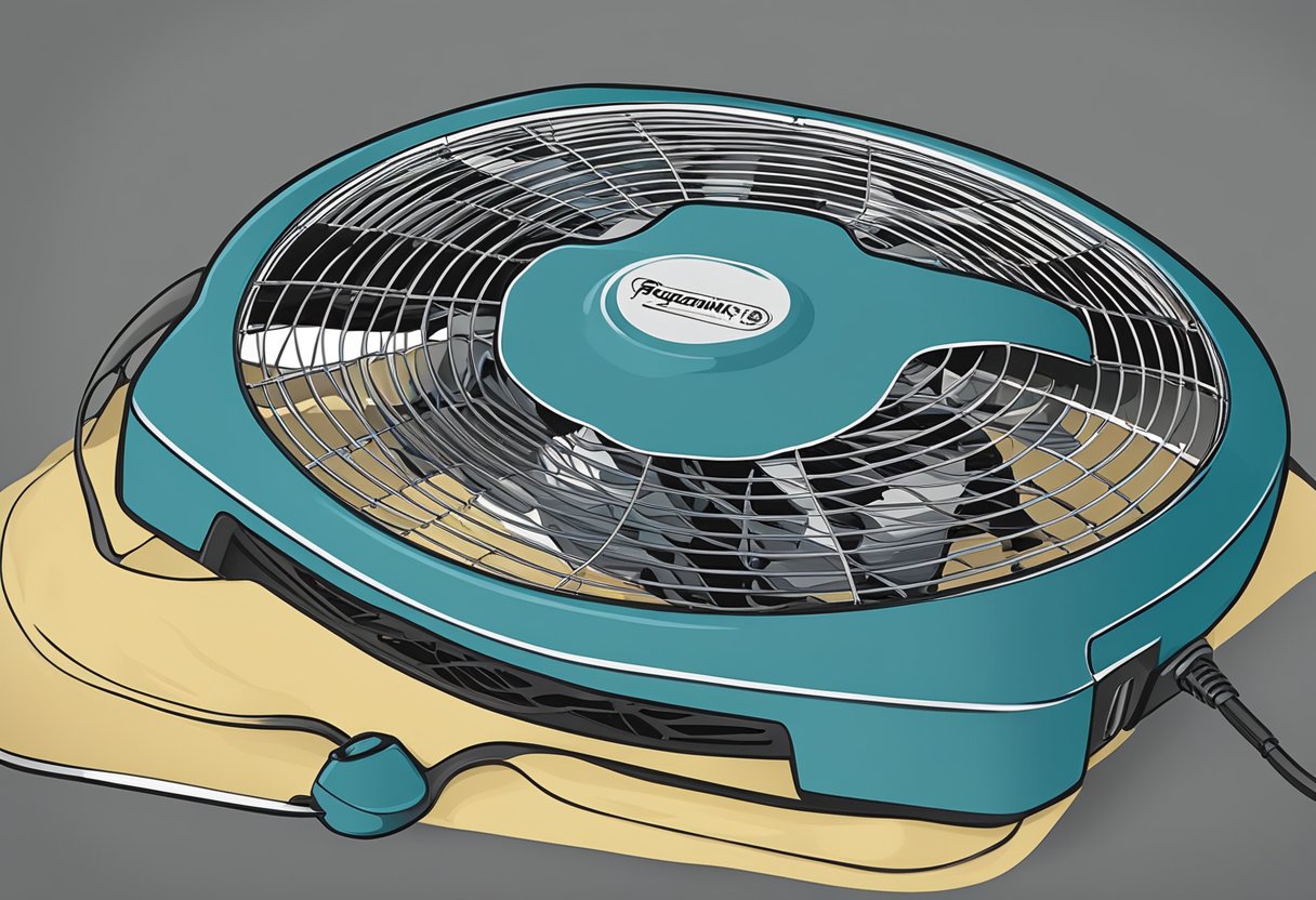 A portable fan with "Frequently Asked Questions" logo given as a corporate gift