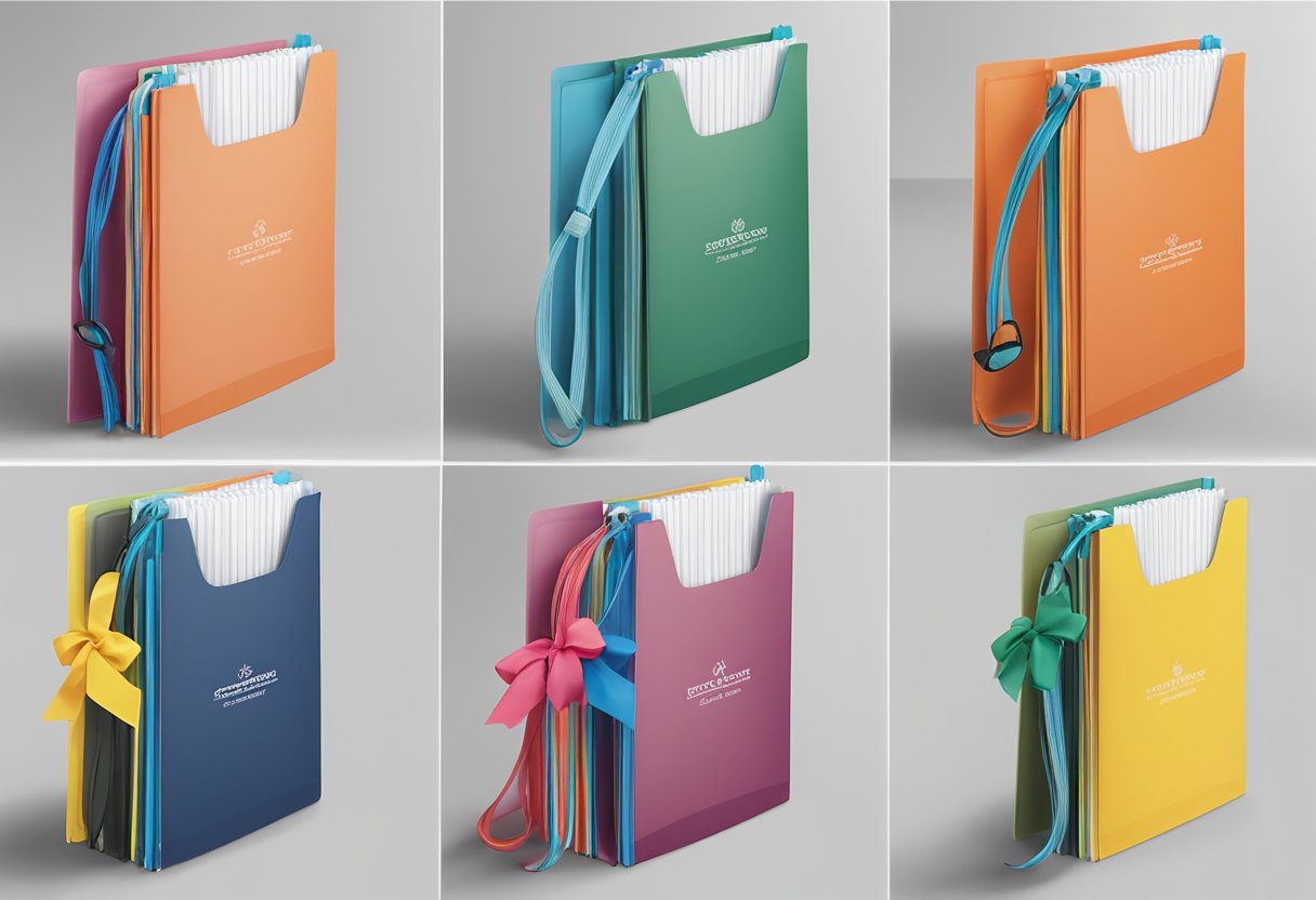 A plastic folder with a string tie, customized as a corporate gift in Singapore