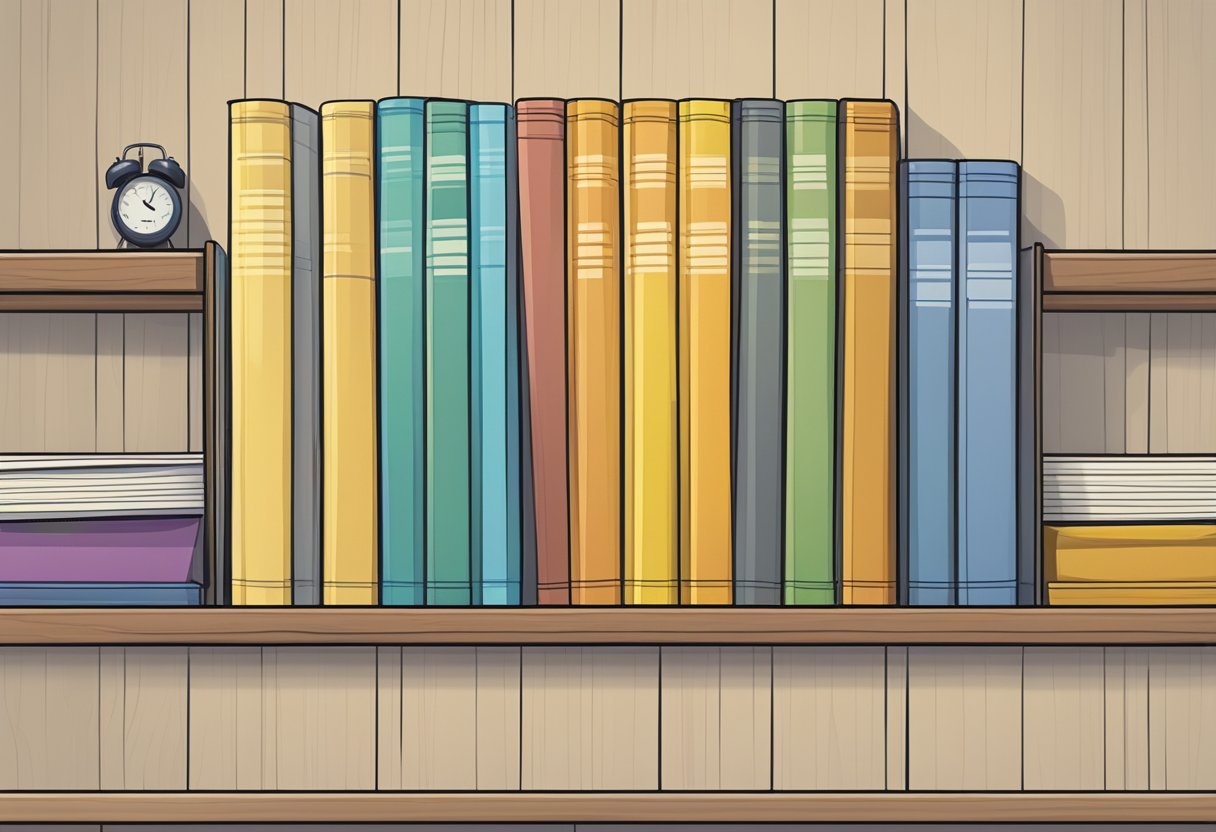 A stack of "Frequently Asked Questions" notebooks sits neatly on a shelf, ready for distribution