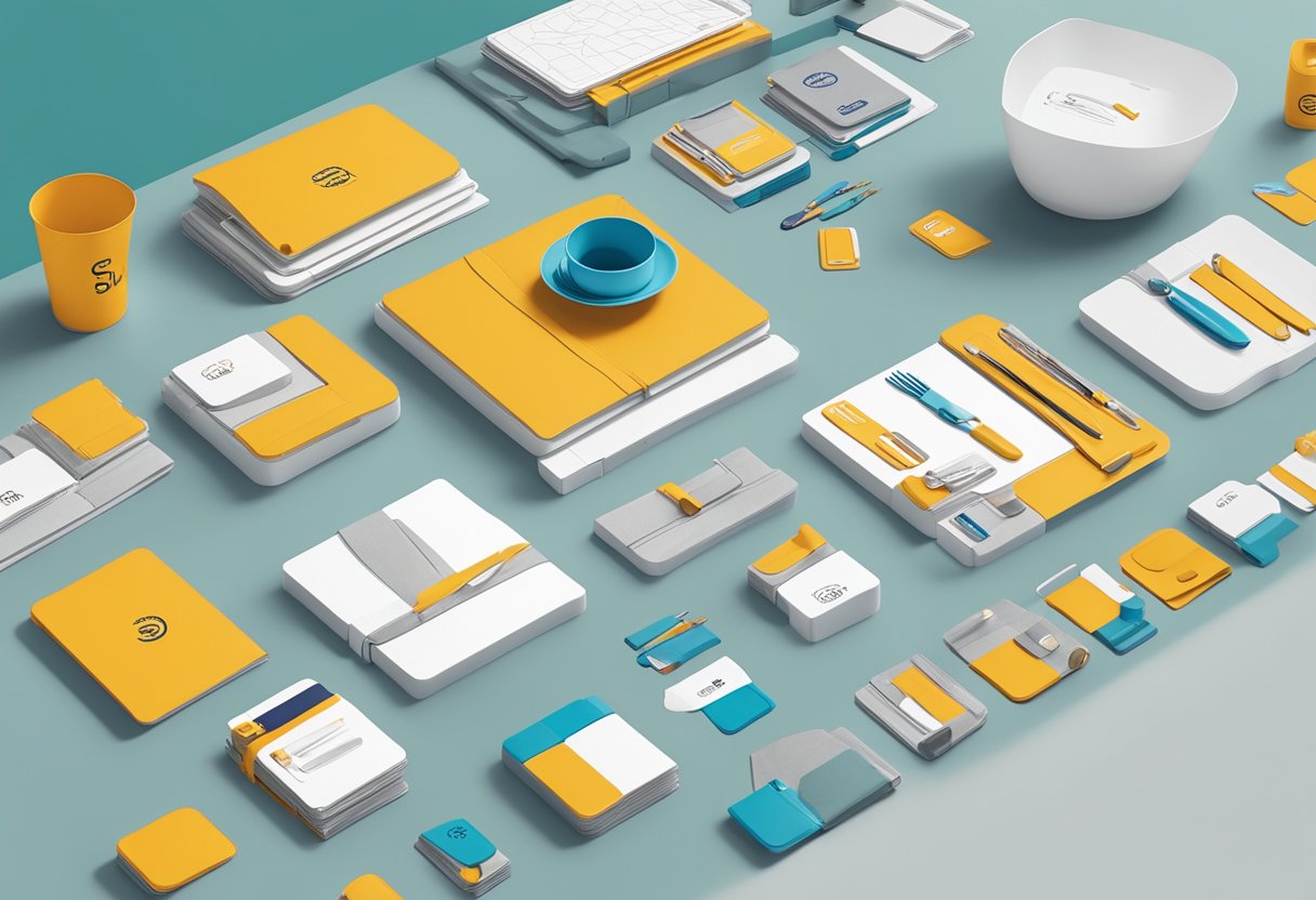 A table with various branding options for Stojo S1 corporate gifts, including logo placement, color choices, and packaging designs