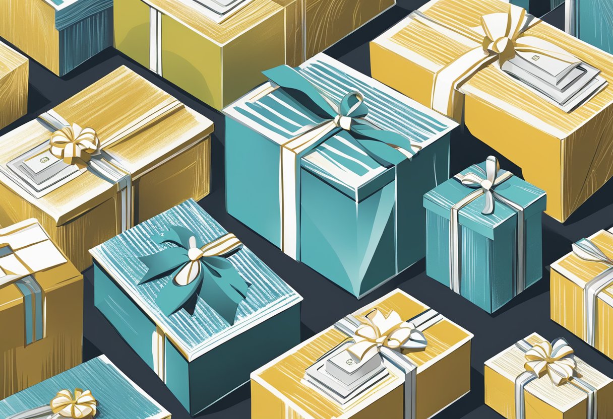 Corporate gift boxes with "The Importance of Corporate Gifting" words displayed prominently