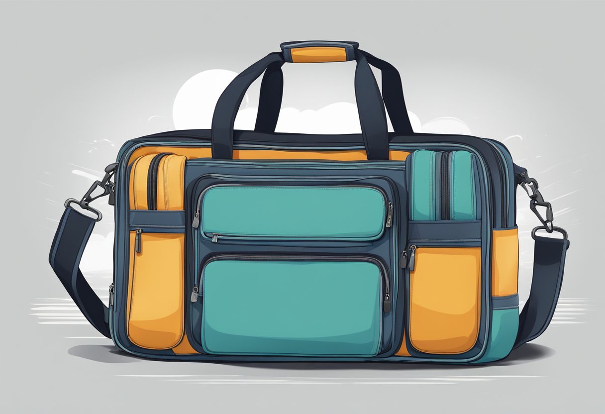A laptop bag with multiple compartments and padded protection, featuring durable materials and adjustable straps for comfortable carrying