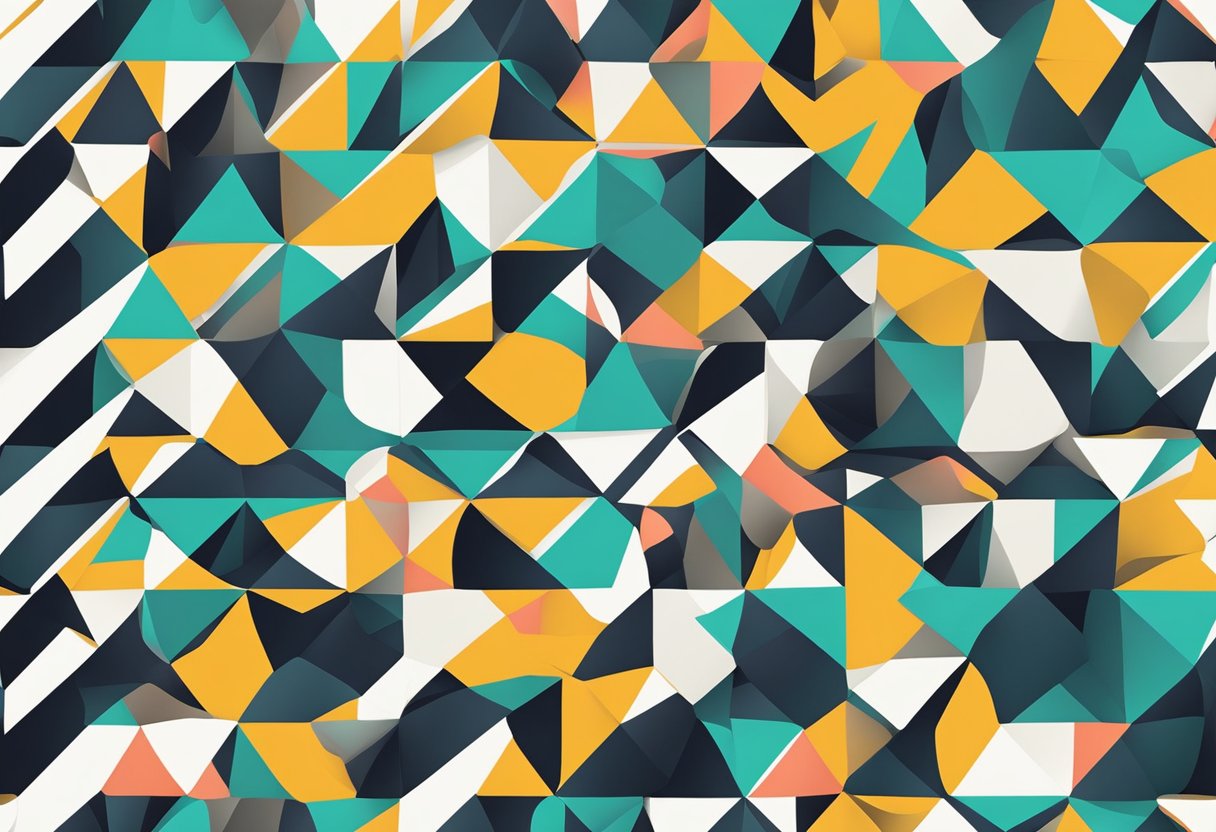 A laptop cover featuring a sleek, modern design with bold colors and geometric patterns. Considerations include durable materials and a snug fit for the laptop