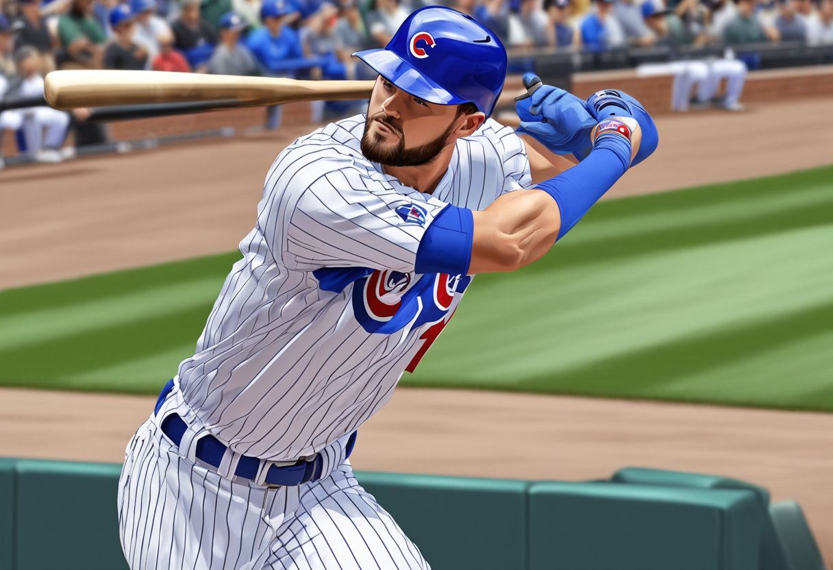 Kris Bryant's injury: a baseball bat striking his shoulder, followed by a slow recovery process