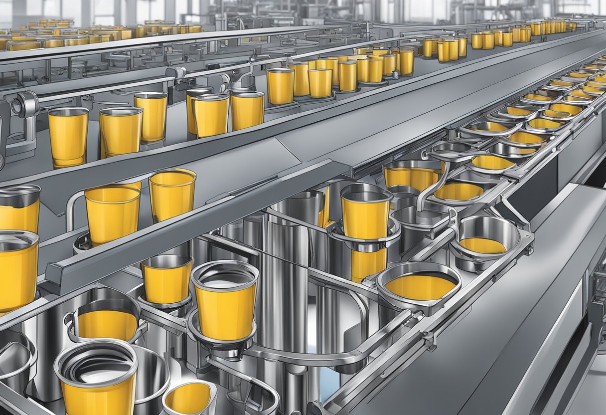 A production line of custom tumblers being assembled and packaged for purchase