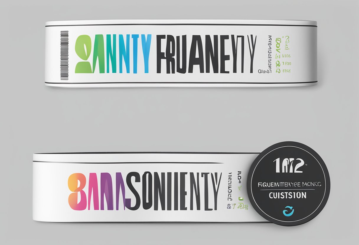 A branded exercise band with "Frequently Asked Questions" printed on it, presented as a corporate gift
