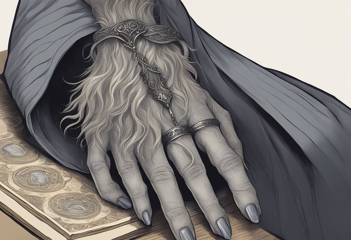 Dumbledore's hand turned black from a cursed ring
