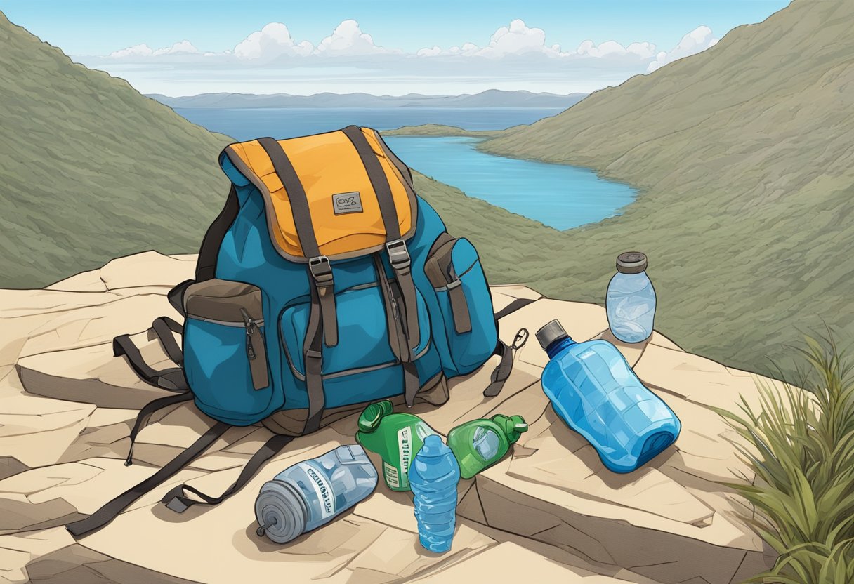 Eduardo Garcia's backpack lay abandoned on a rocky trail, its contents scattered. A broken hiking pole and overturned water bottle hinted at a struggle