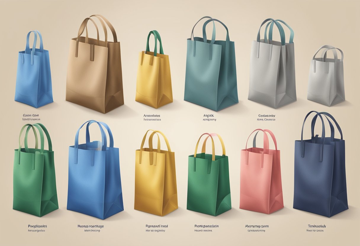 Non-woven bags of various sizes and colors arranged neatly, showcasing their durability and eco-friendly benefits