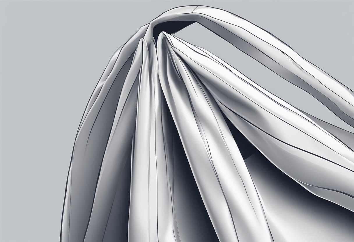 A hand folds a shopping bag, creasing the edges and tucking in the sides to create a sturdy, reusable design