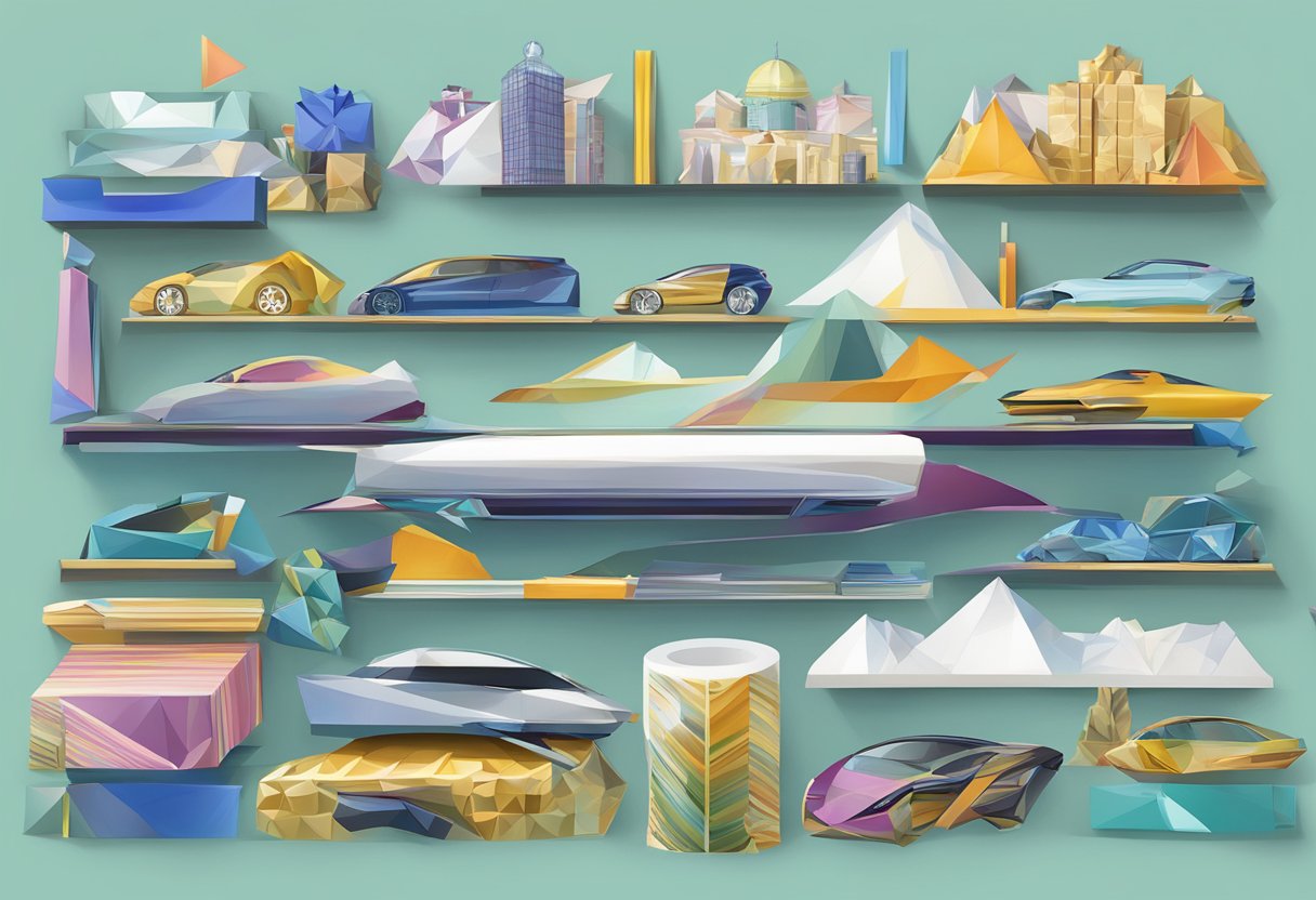 A kaleidoscope of customized corporate gifts arranged strategically for gifting
