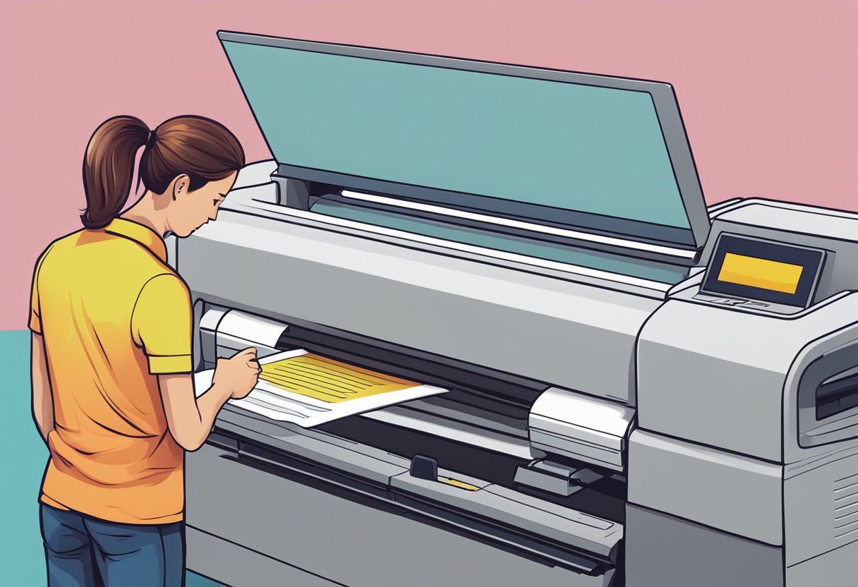 A printer producing "Frequently Asked Questions" vouchers