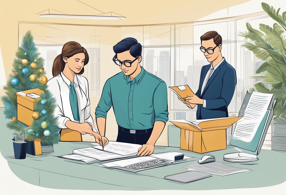 Corporate gift buyers browse through a list of frequently asked questions, searching for information and guidance