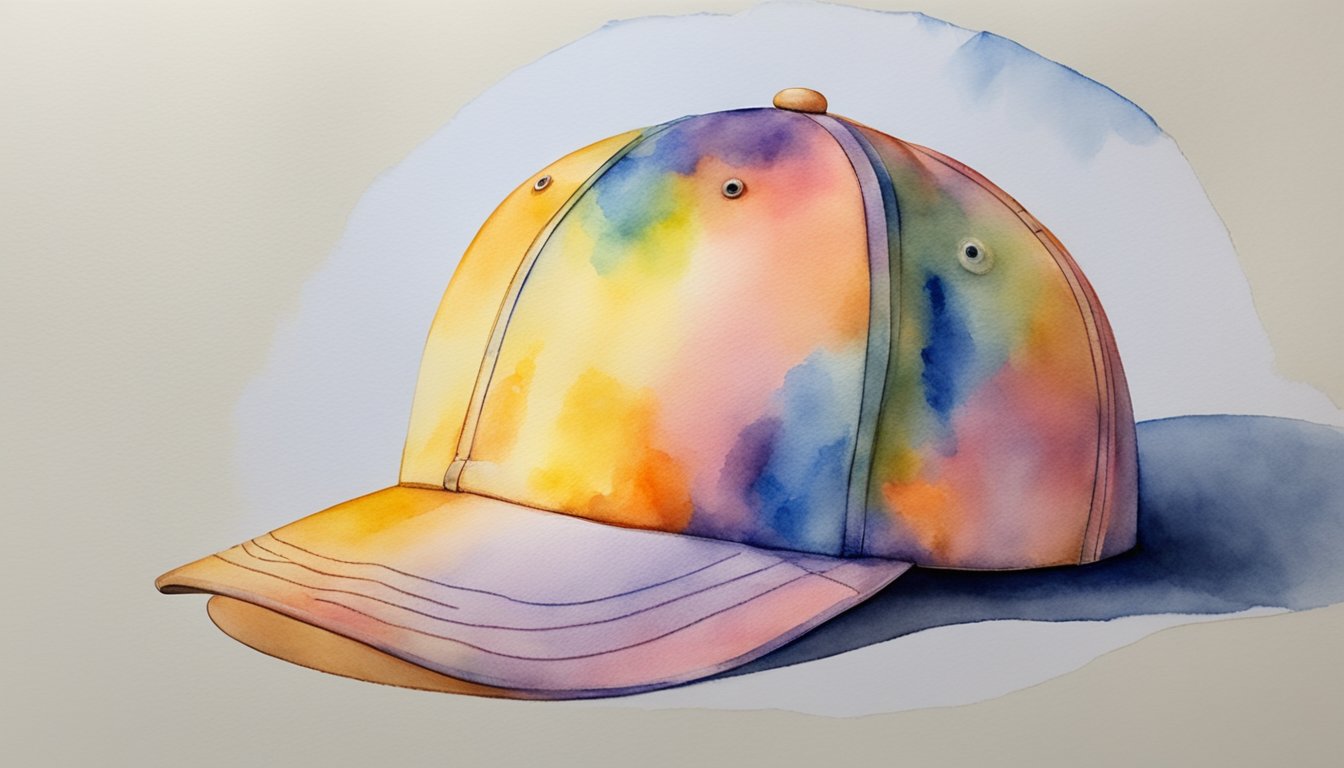 A baseball cap is placed on a round object to dry.</p><p>It is reshaped and smoothed out by hand