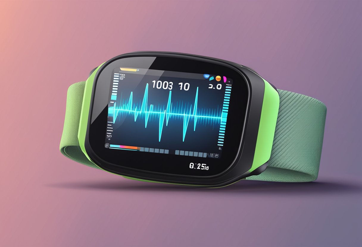 A heart rate monitor displaying a resting heart rate of 60 beats per minute