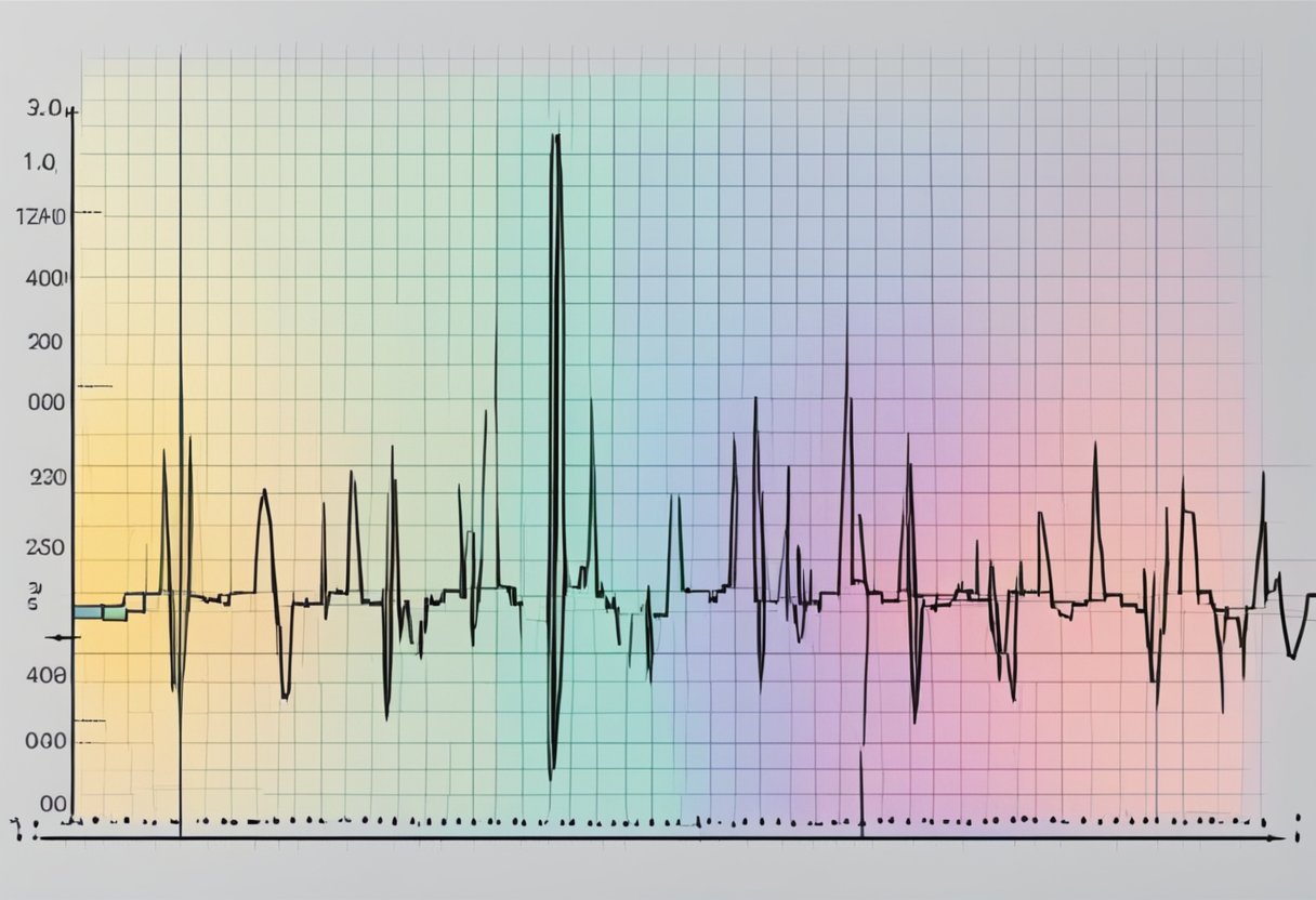A heart monitor displays a steady, regular pulse
