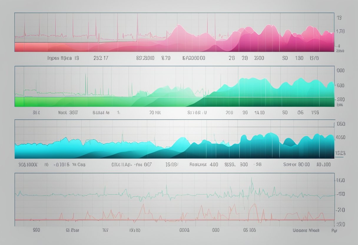 A heart rate monitor displaying a stable, regular pulse