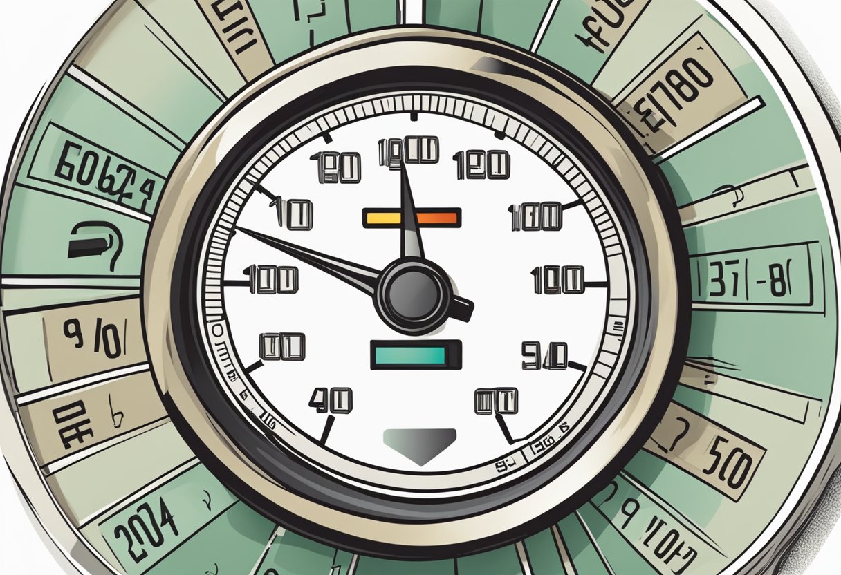 A heart racing on a speedometer, with "Frequently Asked Questions" displayed above