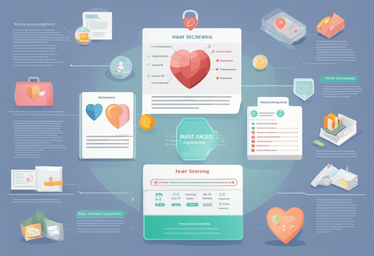 A heart screening package displayed with a list of frequently asked questions in Singapore