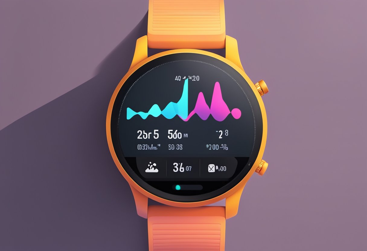 An athlete's smartwatch displays a low resting heart rate on a digital screen