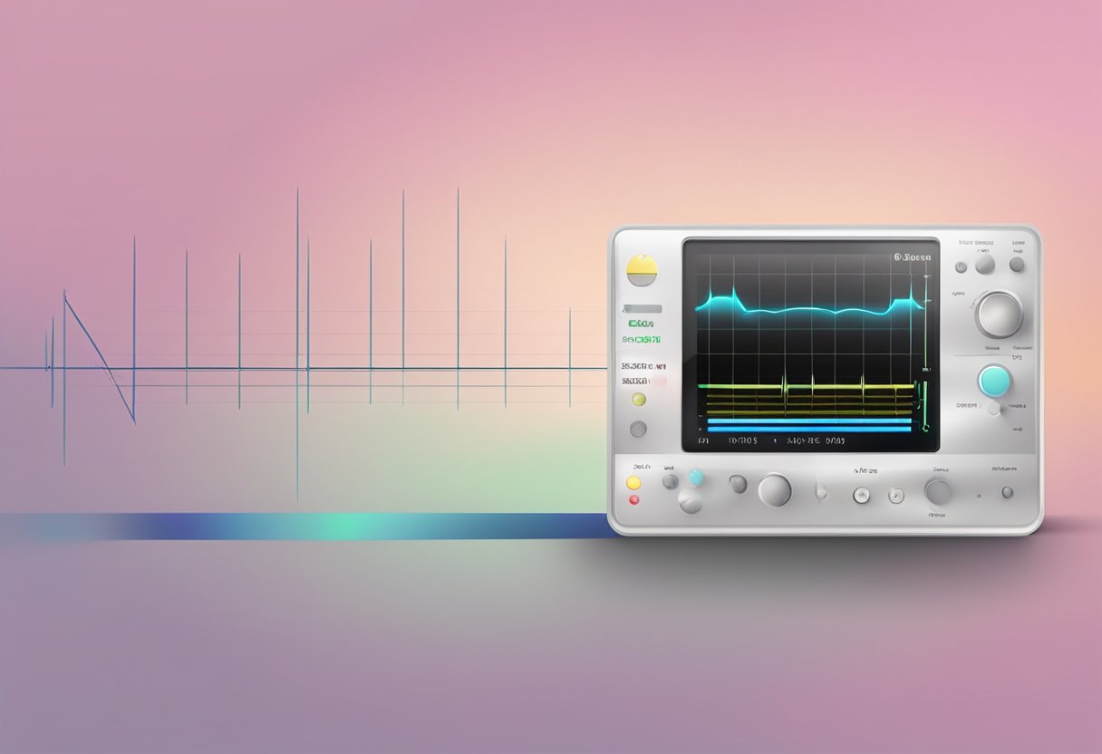 A heart monitor displaying a steady, rhythmic pulse