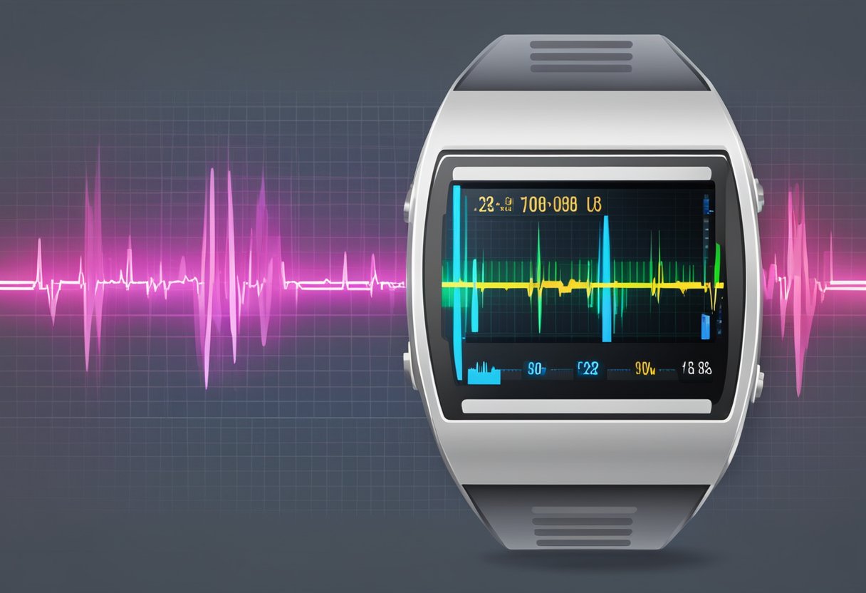 A heart rate monitor displaying a steady, regular rhythm