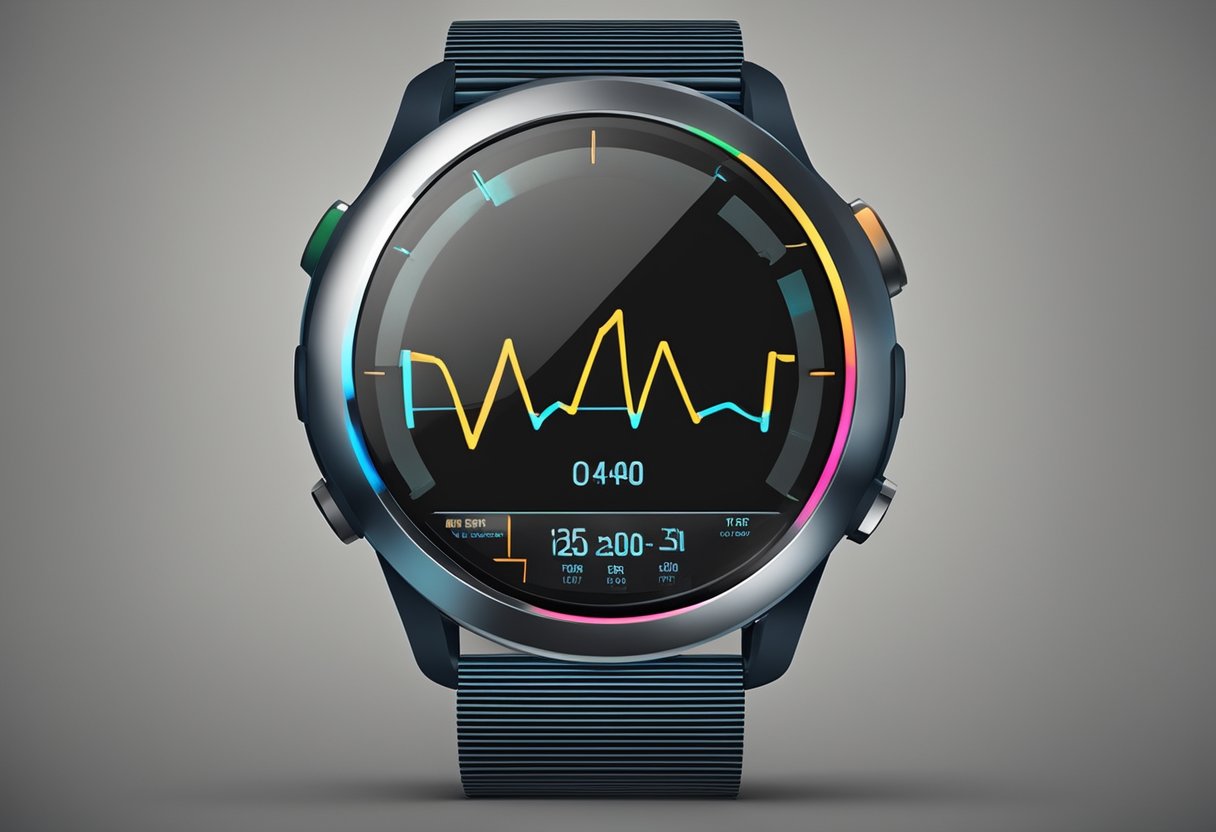 A heart rate monitor beeping steadily, with the line on the screen fluctuating in response to the rhythmic pulsing of a heart