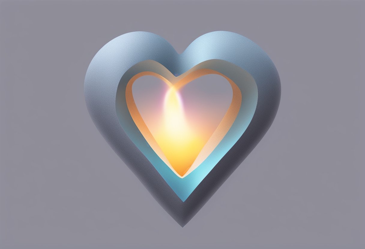 A tiny heart-shaped hole glows softly, symbolizing the delicate survival of a precious life