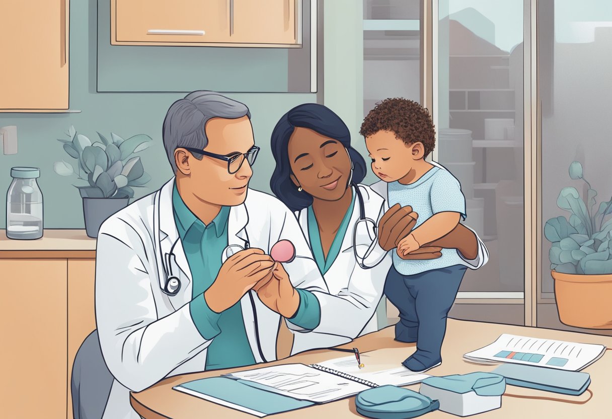 A doctor diagnoses a baby's heart condition, discusses treatment options, and provides a prognosis with a focus on survival rates