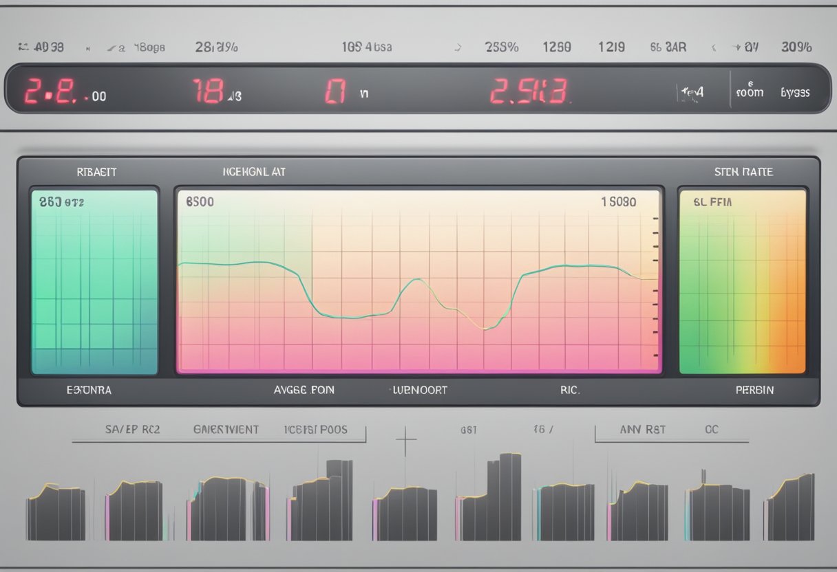A heart rate monitor displaying an average resting heart rate