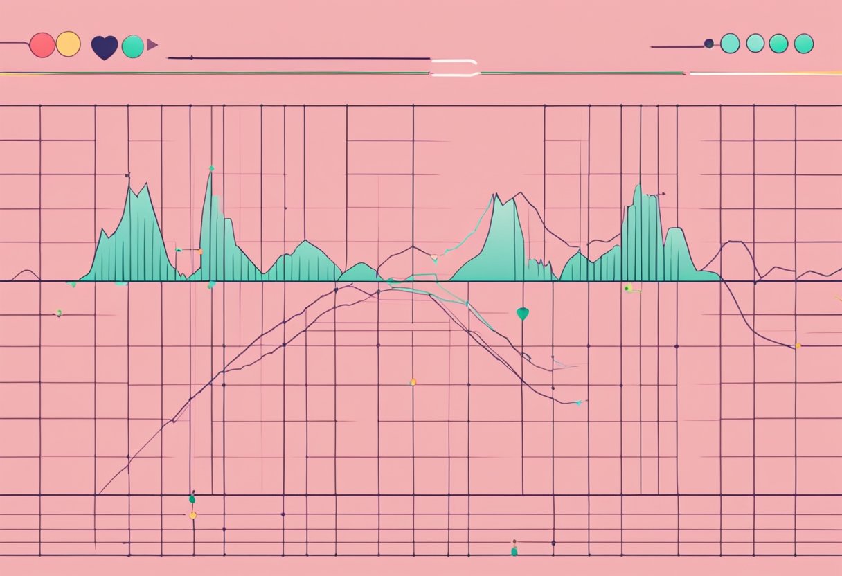 Enalapril reduces heart rate. Show a heart rate monitor displaying a decreasing pulse