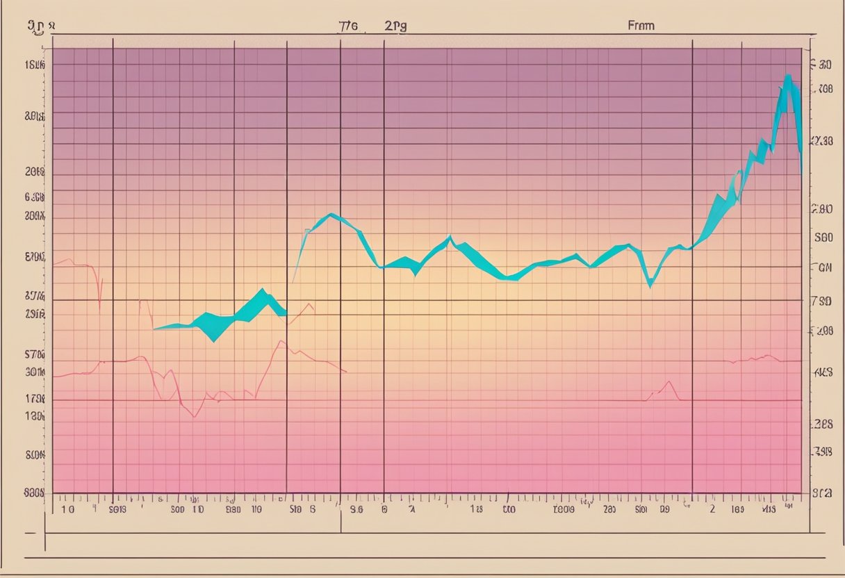A heart rate monitor displaying a high resting heart rate, with a graph showing gradual improvement over time